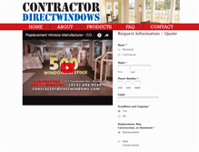 Tablet Screenshot of contractordirectwindows.com